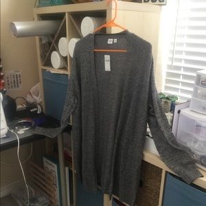Gap factory long 100% cotton cardigan in dark grey